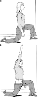 Massage technique muscle strip while stretching